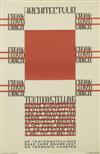 HENDRIKUS T. WIJDEVELD (1885-1987). ARCHITECTUUR TENTOONSTELLING / FRANK LLOYD WRIGHT. 1931. 30x19 inches, 76x49 cm. Joh. Enschede en Z